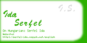 ida serfel business card